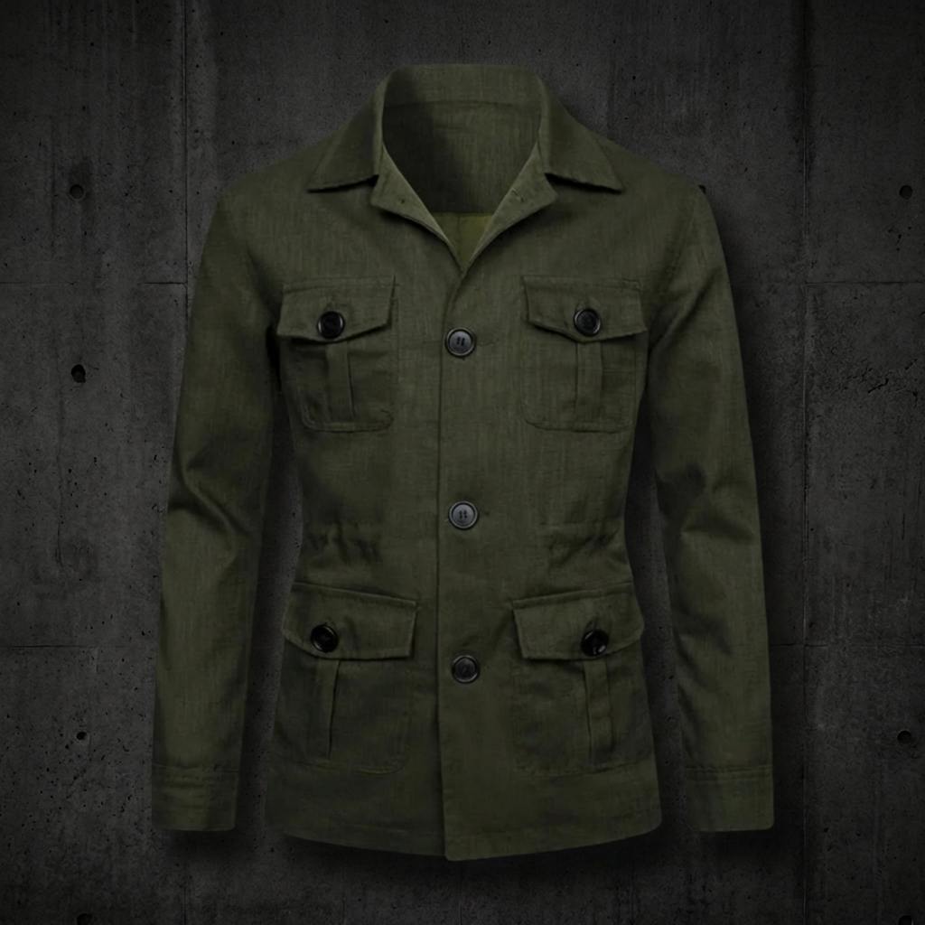 MEN’S COAT | POLYESTER LINEN | FIELD | STRUCTURED FIT