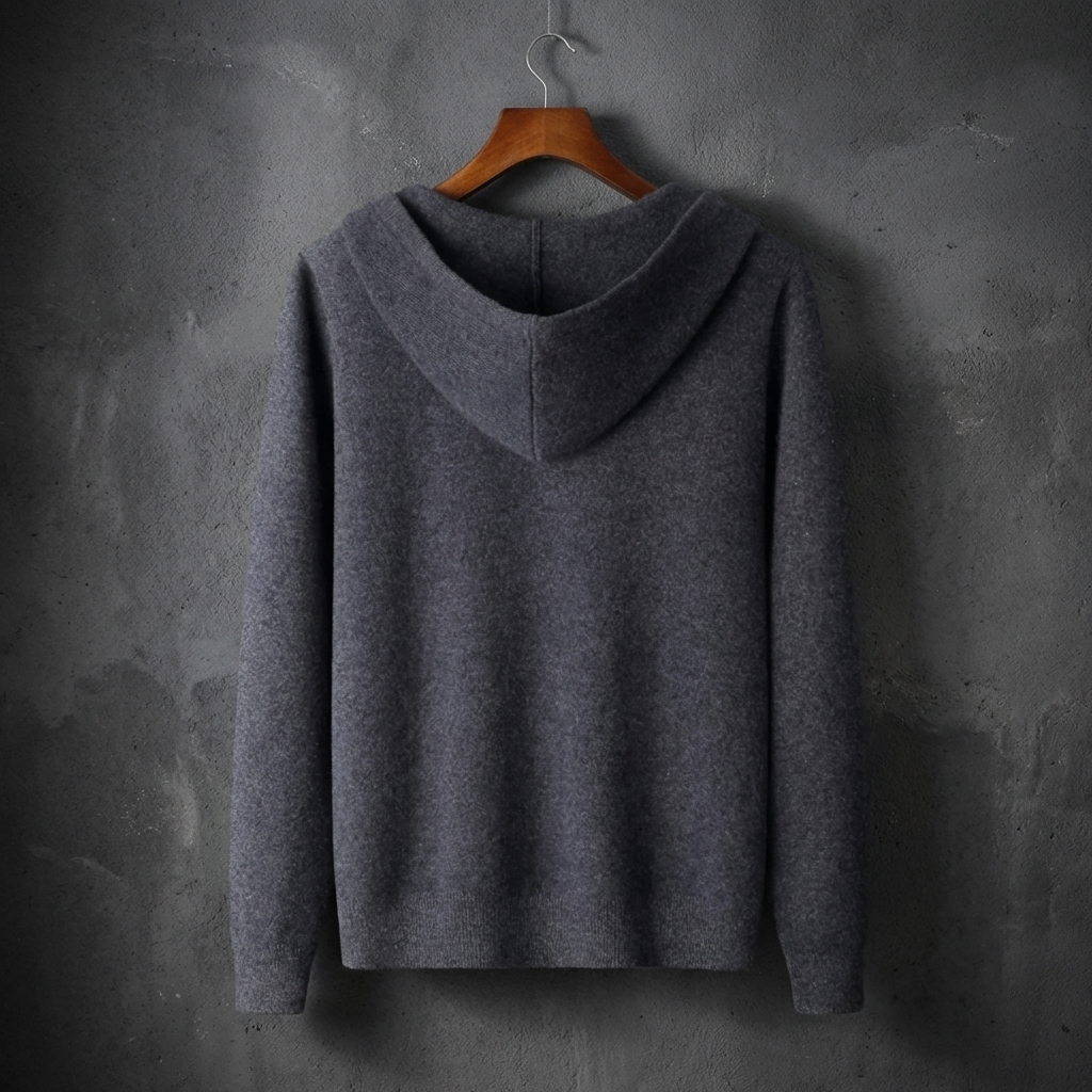 MEN’S SWEATER | HOODED | ZIP | WOOL BLEND
