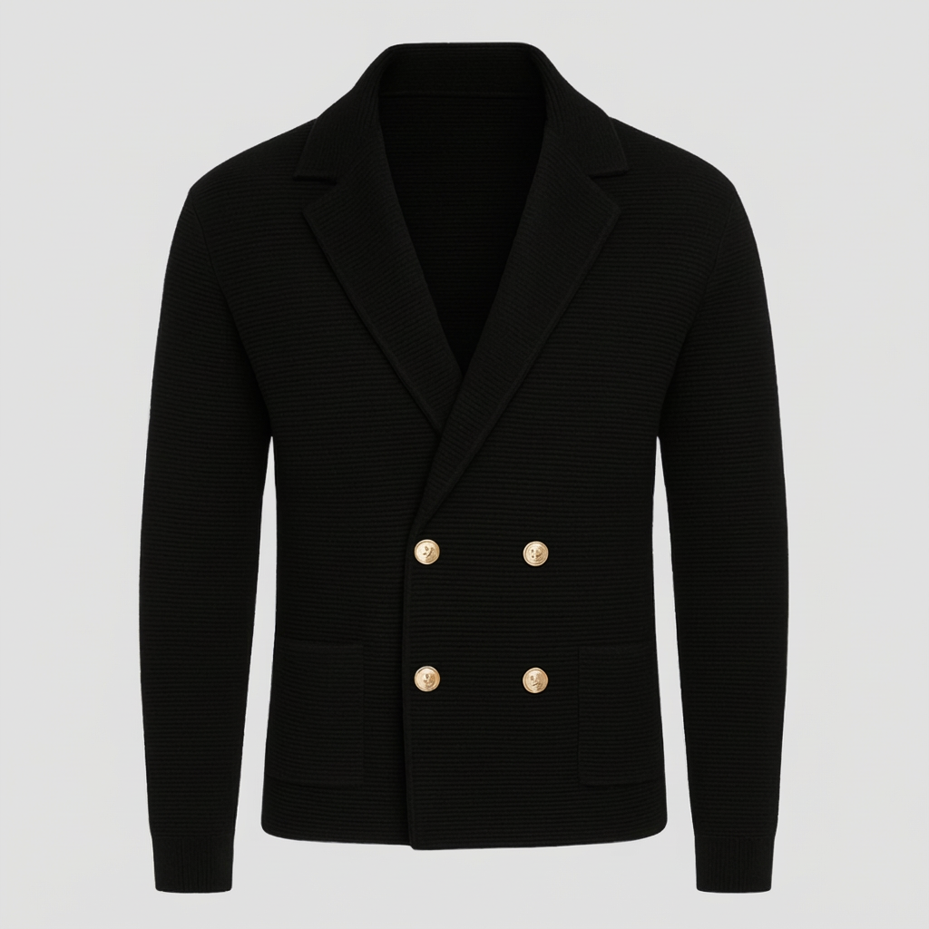 MEN’S CARDIGAN | DOUBLE-BREASTED | COTTON KNIT | BUTTON FRONT